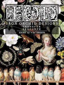 Iod Transfers: BROCANTE IOD TRANSFER PAD - EIGHT 12X16" SHEETS