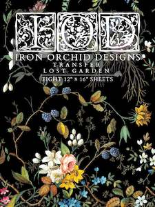LOST GARDEN IOD TRANSFER PAD - EIGHT 12x16" SHEETS