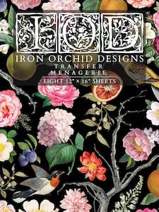 Iod Transfers: MENAGERIE IOD TRANSFER PAD -  EIGHT 12x16 SHEETS