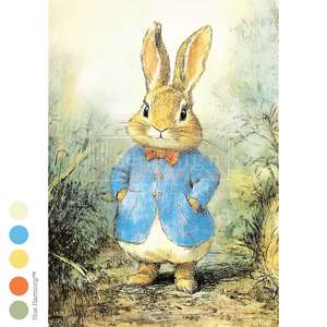 Re Design With Prima Fiber: BUNNY HOLLOW - A3 decoupage fiber. 1 sheet 11.7" x 16.5"