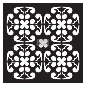 Re-design - CONCRETE PAVER STENCIL. GRETA, 11.5″x11.5″X0.8MM