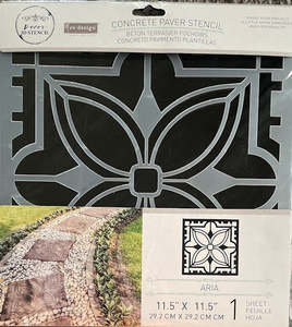 Re-design - CONCRETE PAVER STENCIL. ARIA, 11.5″x11.5″X0.8MM