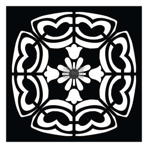 Re-design - CONCRETE PAVER STENCIL. ELDA, 11.5″x11.5″X0.8MM
