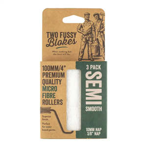 Two Fussy Blokes, Microfibre Semi Smooth Mini Paint Rollers - 10mm nap, 100mm le&hellip;