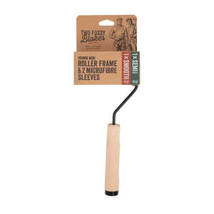 Paint Accessories: Two Fussy Blokes, 100mm Mini Roller Frame / Handle with 2 Sleeves included
