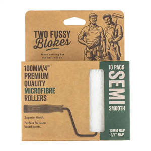 Two Fussy Blokes, Microfibre Semi Smooth Mini Paint Rollers - 10mm nap, 100mm le&hellip;