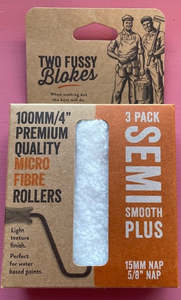 Two Fussy Blokes. Microfibre Semi Smooth Plus Mini Paint Rollers - 15mm nap, 100&hellip;