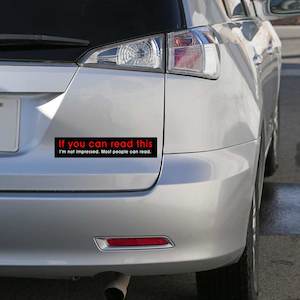 Bumper Stickers: Read This Bumper Sticker