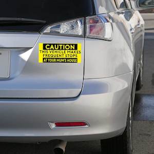 Bumper Stickers: Caution Bumper Sticker