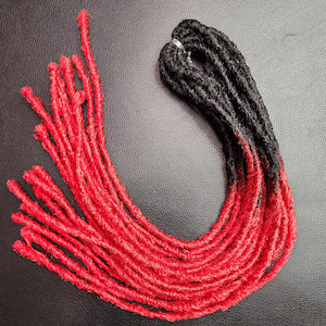 Dreadlocks: Black/Red Synthetic Dreadlocks