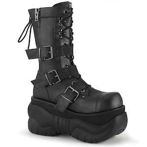 Mens Footwear 1: Boxer-230 Platform Boots - Matte Black
