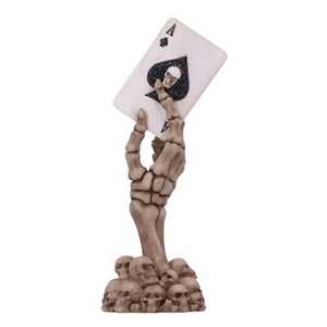 Nemesis Now: Ace Up Your Sleeve Skeletal Hand Figurine