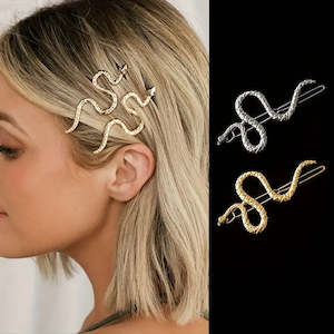 Half Evil Collection: Silver Snake Hairclip