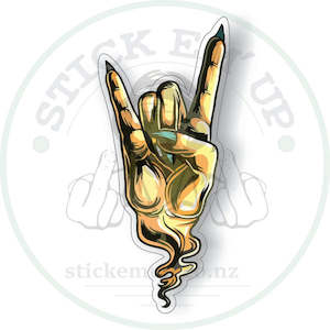 Posters Stickers: Devil Horns Automotive Sticker