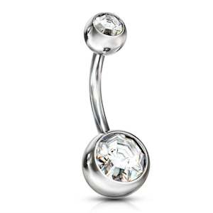 Body Jewellery: Diamante Belly Bar