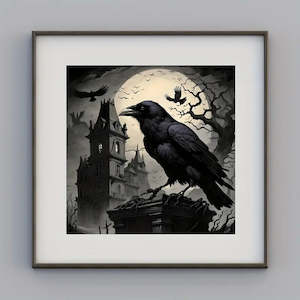 Lucky 13: Moonlit Raven Diamond Art Set