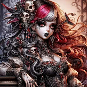 Lucky 13: Gothic Harlow Diamond Art Set