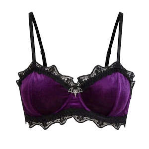 Everything Bats: Purple Velvet Bat Bra