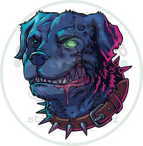 Posters Stickers: Zombie Dog Vinyl  Sticker