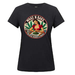 Plus Size: Wake and Bake Ladies T-Shirt