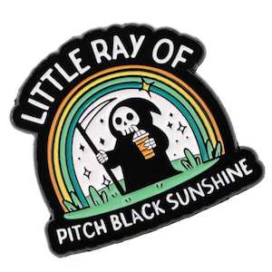 Black Sunshine Enamel Pin