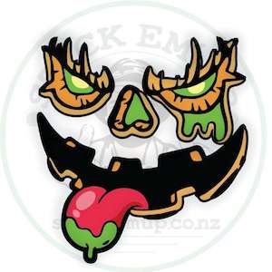 Pumpkin Face Vinyl Sticker