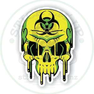 Posters Stickers: Toxic Skull Vinyl Sticker