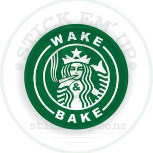 Posters Stickers: Wake and Bake Vinyl Sticker