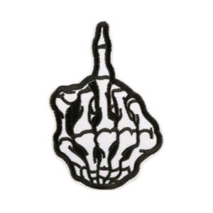 Pull my Finger Skellington Hand Patch