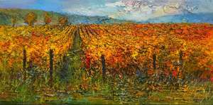 Min Kim: Autumn Vineyard in Blenheim