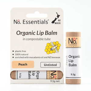 No 8 Essentials Organic Lip Balm 9.5g - Peach