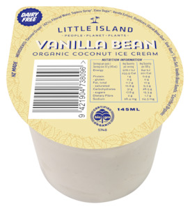 Little Island Coconut Ice Cream - Vanilla Bean 145ml