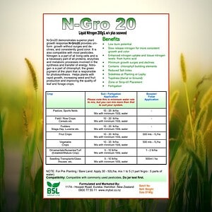 Products: Liquid fertiliser from New Zealand BSL Group