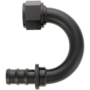 XRP Push On Hose Ends 180° Black 6