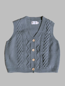 New: Knitted Vest - Green
