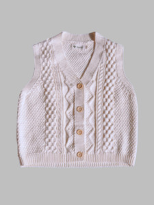 Knitted Vest - Cream
