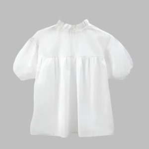 Bubble Sleeve Dress - White