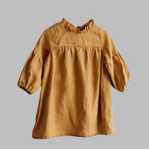 New: Balloon Sleeve Dress - Mustard