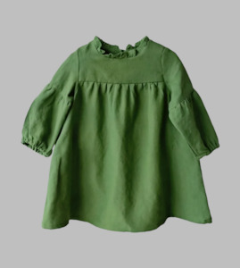 New: Balloon Sleeve Dress - Green