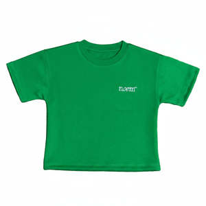New: Boxy Drop Shoulder Tee - Green