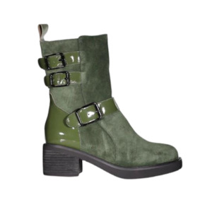 Boots: Confessor - Forest Suede Patent