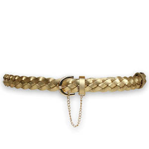 Kathryn Wilson: Braided Belt - Gold Calf