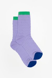 Antler: Lilac & Green Netting Sock