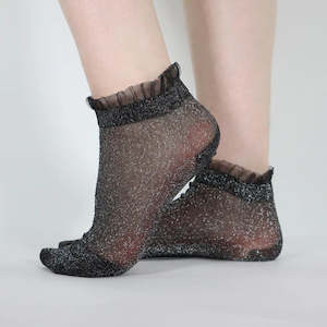 Minx: Glitter Frill - Black/Silver