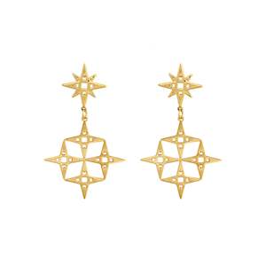 Jewellery: Constellation Earrings - Gold