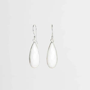 Jewellery: Miller White Agate Earrings