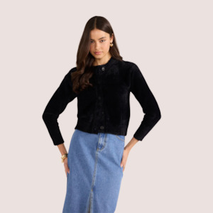 Clothing: Rowan Fluffy Cardi - Black