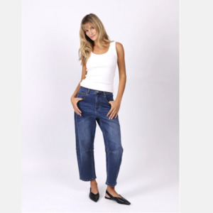 Clothing: Toni Barrel Jeans - Blue