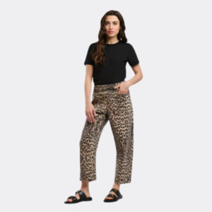 Clothing: Leo Barrel Jeans - Leopard