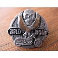 Products: Bad TO The Bone Metal Badge